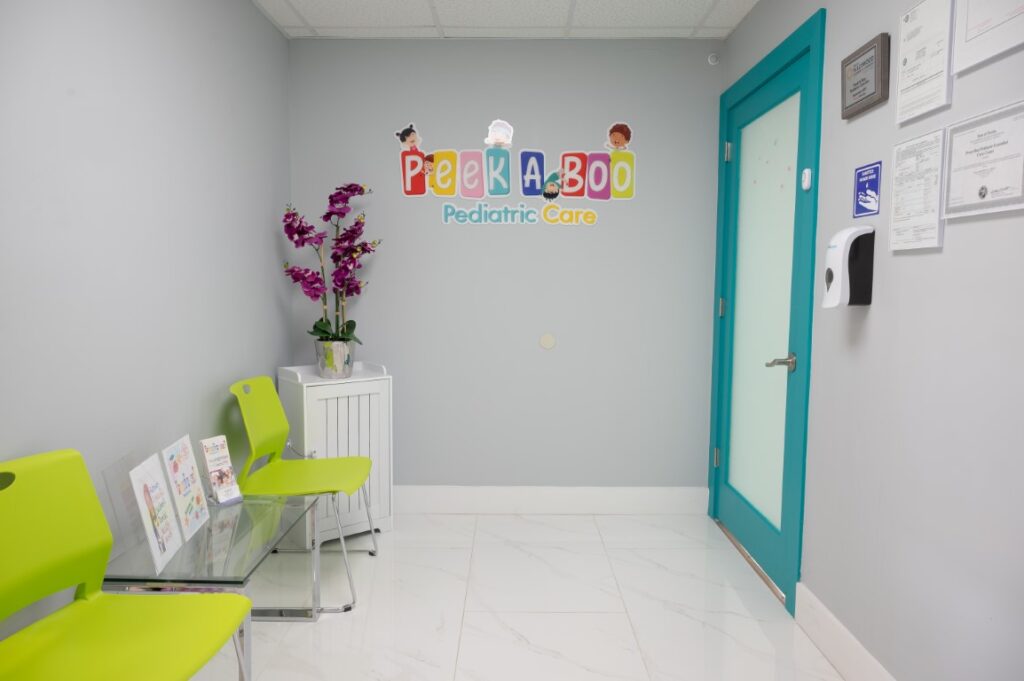 Exterior view of the entrance to Peek A Boo Pediatric Care in Hollywood, FL, where children arrive by door-to-door PPEC transport